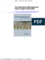 Full Download Test Bank For Operations Management 5th Edition Roger Schroeder PDF Full Chapter
