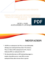 3.3 Underpricing and Entrepreneurial Wealth Losses in IPOs Theory and Evidence