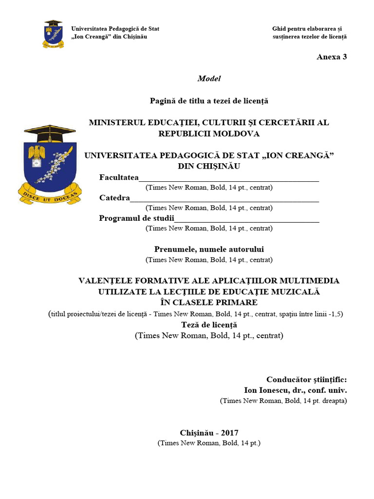 Foaie de Titlu | PDF