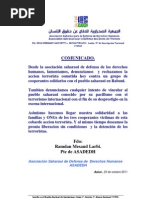 COMUNICADO DE ASADEDH SOBRE SECUESTRO DE COOPERANTES