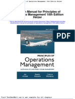 Full Download Solution Manual For Principles of Operations Management 10th Edition Heizer PDF Full Chapter