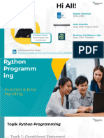 V3.0 - Python Programming - 3 - Function & Error Handling