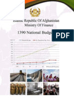 Afghan Finance Ministry SY1390 (2011-2012) Budget Document 25th May 2011