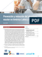 Prevención y Reducción Del Abandono Escolar en América Latina y El Caribe