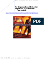 Full Download Test Bank For Organizational Behavior and Management 10th Edition Ivancevich PDF Full Chapter