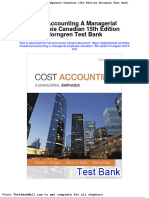 Full Download Cost Accounting A Managerial Emphasis Canadian 15th Edition Horngren Test Bank PDF Full Chapter