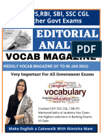 Weekly Editorial Vocabulary Magazine by Nimisha Mam 01 To 06 Jan