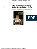 Full Download Test Bank For Organizational Theory Design and Change 6th Edition Jones PDF Full Chapter
