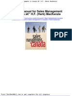 Full Download Solution Manual For Sales Management in Canada H F Herb Mackenzie PDF Full Chapter