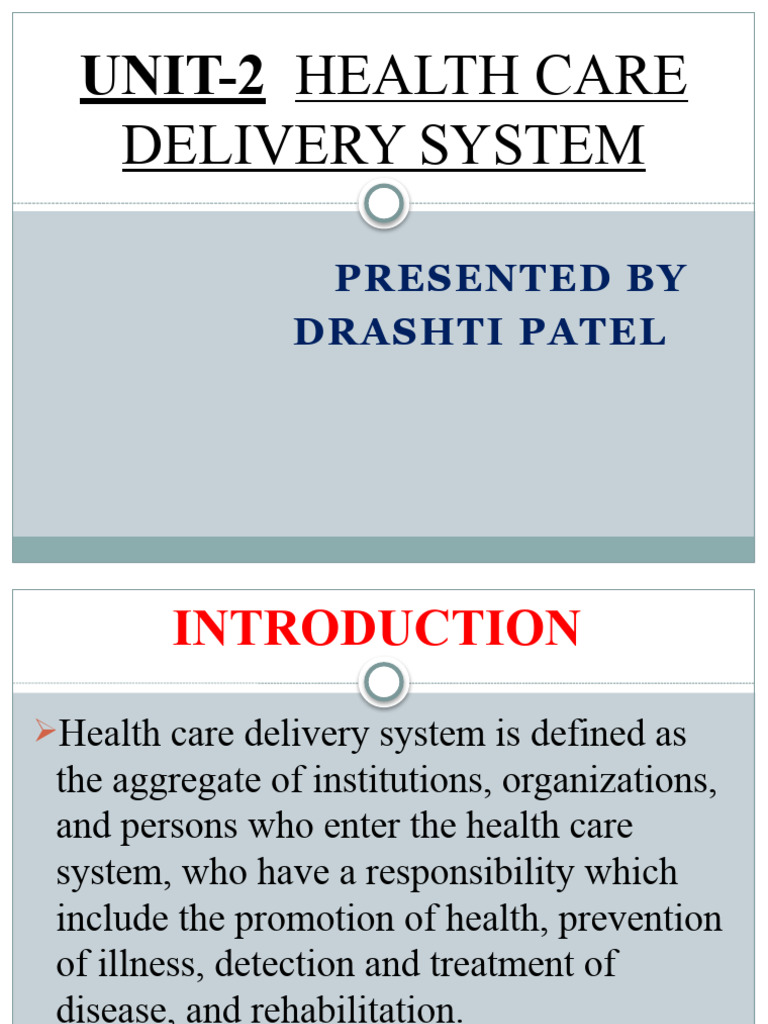 Unit-2 HC Delivery System Fy BSC Fon | Download Free PDF | Preventive ...