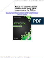 Full Download Solution Manual For Shelly Cashman Series Microsoft Office 365 Excel 2016 Comprehensive 1st Edition PDF Full Chapter