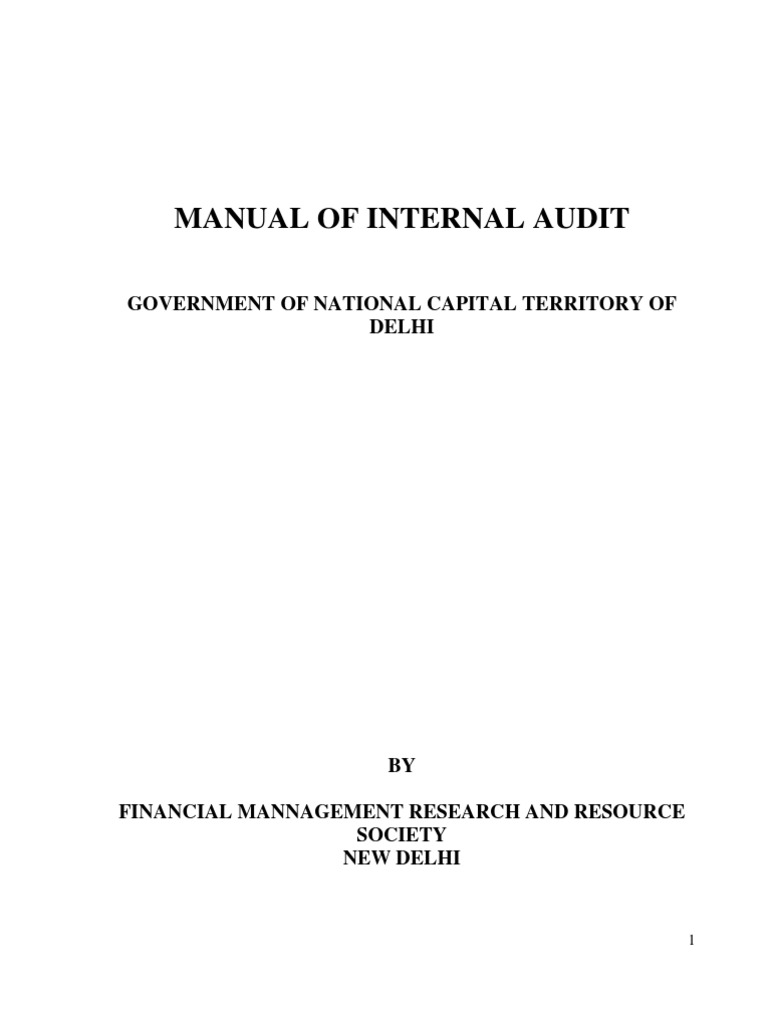 Audit Manual Internal Audit Audit