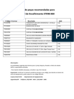 Lista de Peças Recomendadas STE98-800 - Cryovac