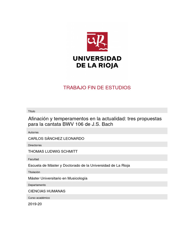 Trabajo fin de estudios afinaci n y temperamentos en la actualidad