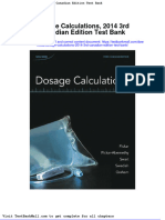 Full Download Dosage Calculations 2014 3rd Canadian Edition Test Bank PDF Full Chapter