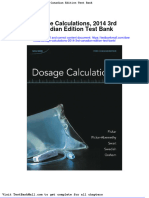 Full download Dosage Calculations 2014 3rd Canadian Edition Test Bank pdf full chapter