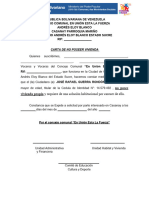 Carta de No Poseer Vivienda Concejo Union Esta La Fuerza