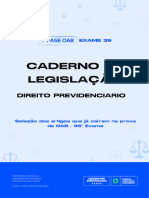 Direito Previdenciário Caderno de Legislação 39º Exame