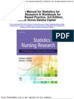 Solution Manual For Statistics For Nursing Research A Workbook For Evidence-Based Practice, 3rd Edition, Susan Grove Daisha Cipher