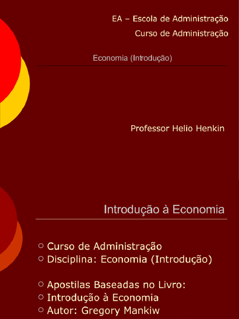 Ead Apostila 1 HH Economia Introduo para Administrao 119299174359441 5 ...