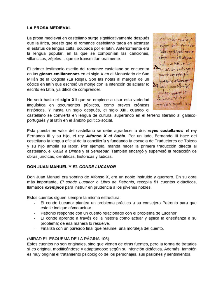 La Prosa Y Teatro Medieval Pdf Navidad Lengua Española