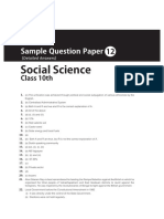 CBSE Social Science 10th Sample Paper 12