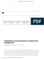 Flashovers and Clearance in Electronic Equipment