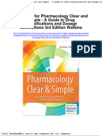 Test Bank For Pharmacology Clear and Simple: A Guide To Drug Classifications and Dosage Calculations 3rd Edition Watkins