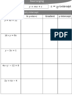 Linear Functions Worksheets Rearranging