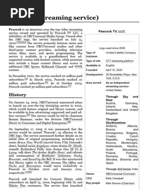 Peacock (streaming service) - Wikipedia
