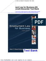 Full Download Employment Law For Business 8th Edition Bennett Alexander Test Bank PDF Full Chapter