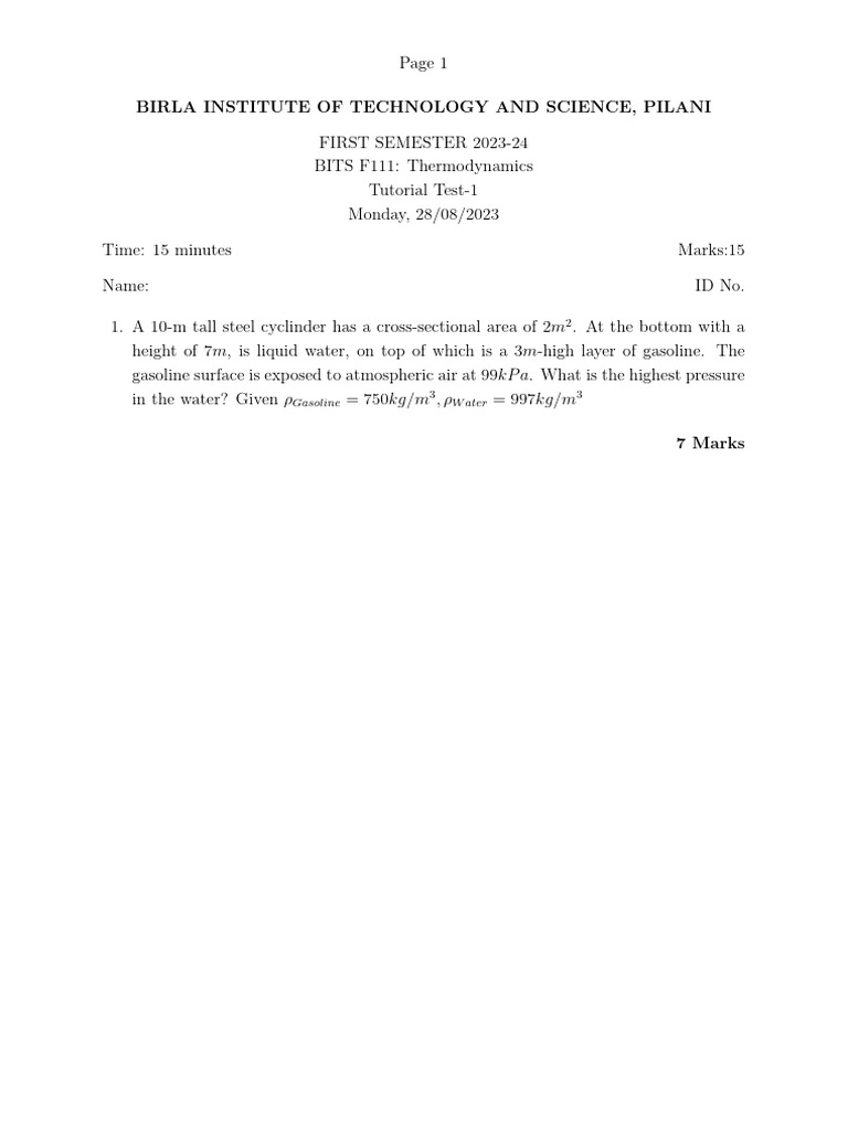 TUT TEST 1 | PDF