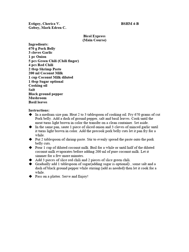 Main Course | PDF