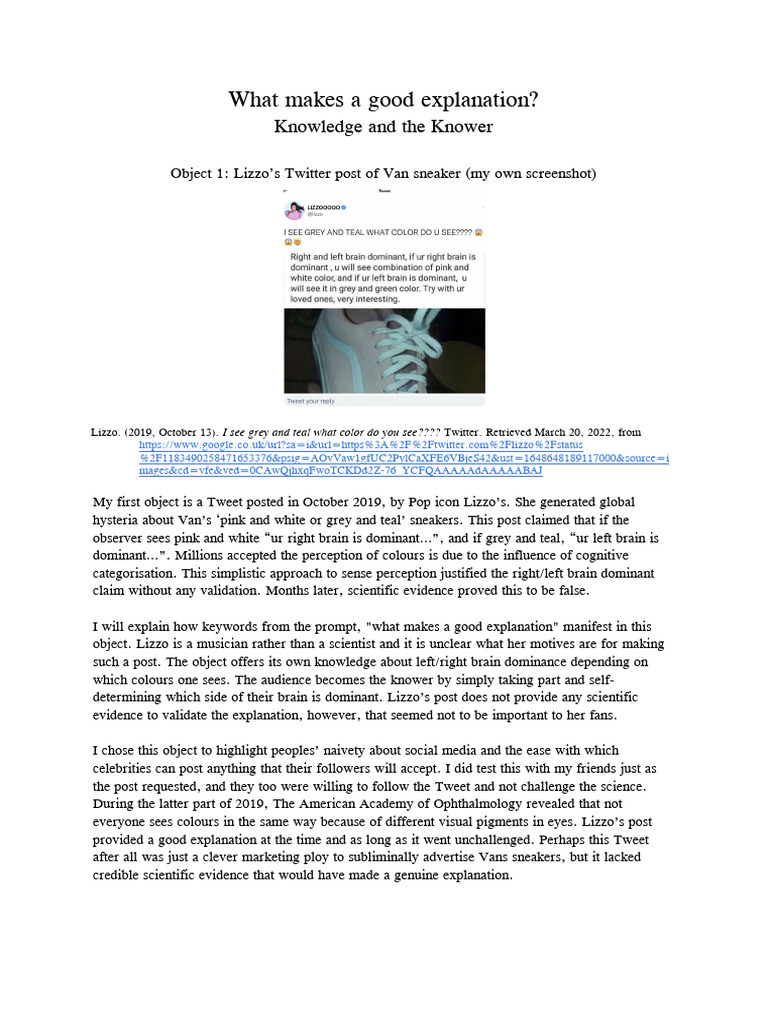 TOK Exhibition Graded Assessment | PDF | Knowledge | Cognition