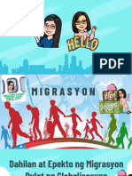 WEEK 1 - PDF - Dahilan at Epekto NG Migrasyon Dulot NG Globalisasyon