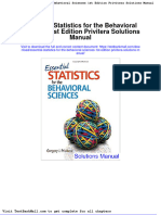Full Download Essential Statistics For The Behavioral Sciences 1st Edition Privitera Solutions Manual PDF Full Chapter