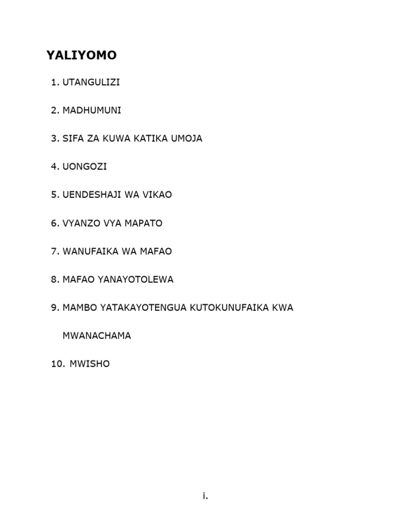 Katiba Ya Ukoo Wa Mwamba | PDF