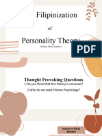 Filipinization of Personality Theory