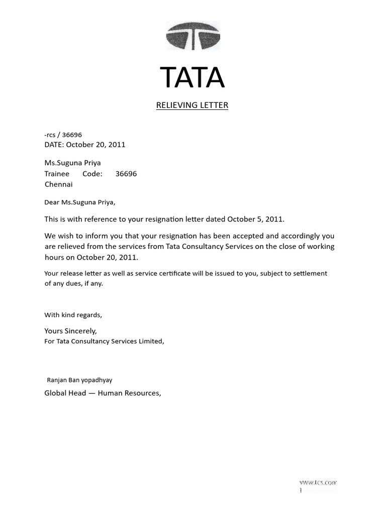 tcs-relieving-letter-pdf