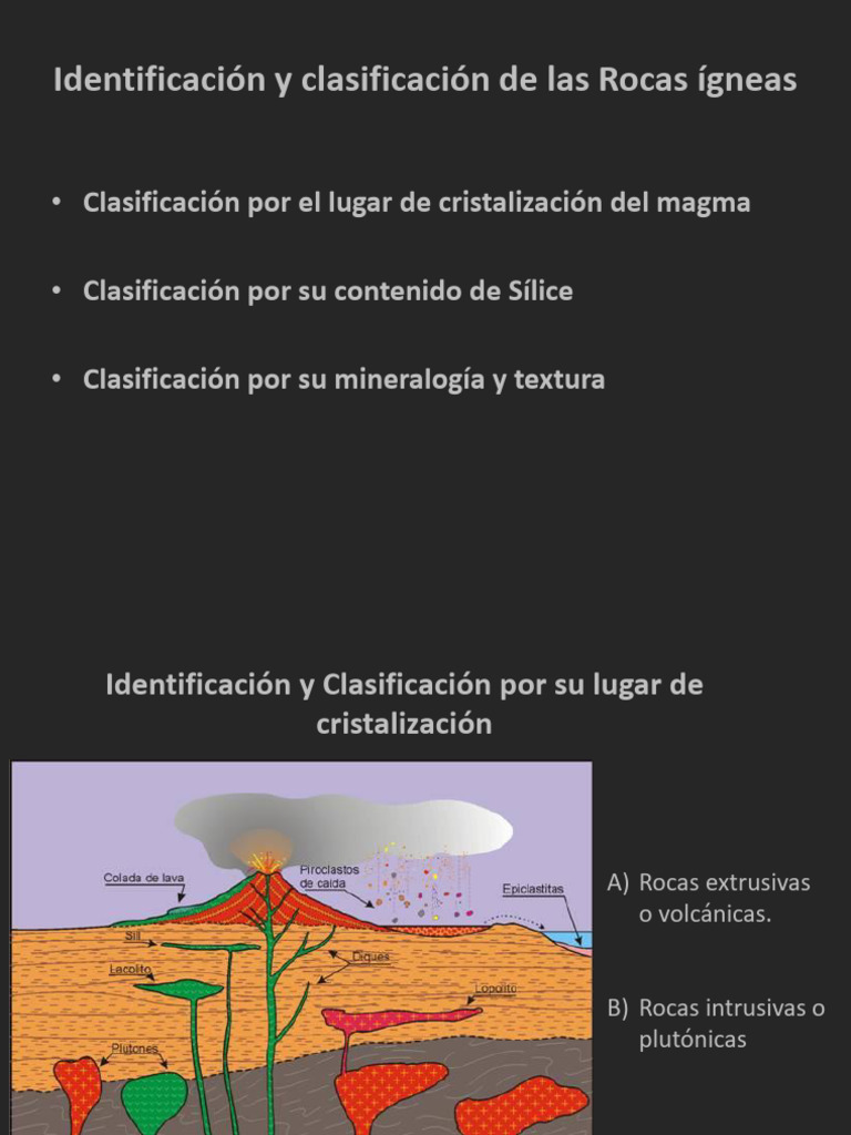 Clasificación de Rocas Ígneas y Volcánicas | PDF | Tipos de erupciones ...