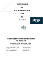 Crop Physiology MS