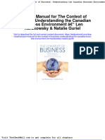 Solution Manual For The Context of Business: Understanding The Canadian Business Environment Â " Len Karakowsky & Natalie Guriel