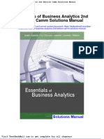 Full Download Essentials of Business Analytics 2nd Edition Camm Solutions Manual PDF Full Chapter