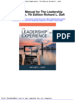 Full Download Solution Manual For The Leadership Experience 7th Edition Richard L Daft PDF Full Chapter