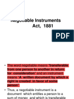 Negotiable Instrument