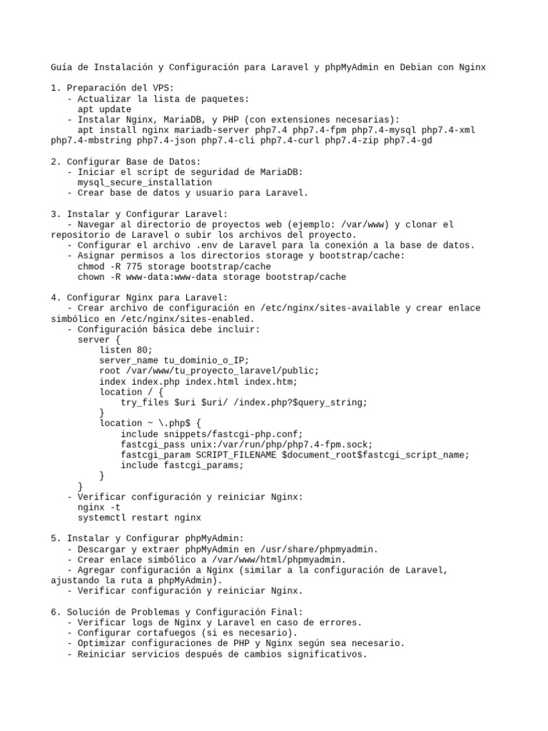 Guia instalacion laravel phpmyadmin pdf