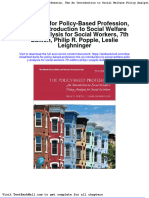 Full Download Test Bank For Policy Based Profession The An Introduction To Social Welfare Policy Analysis For Social Workers 7th Edition Philip R Popple Leslie Leighninger PDF Full Chapter