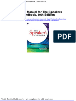 Full Download Solution Manual For The Speakers Handbook 10th Edition PDF Full Chapter