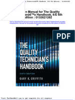 Full Download Solution Manual For The Quality Technicians Handbook 6 e 6th Edition 0132621282 PDF Full Chapter
