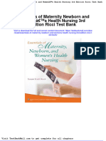 Full Download Essentials of Maternity Newborn and Womens Health Nursing 3rd Edition Ricci Test Bank PDF Full Chapter